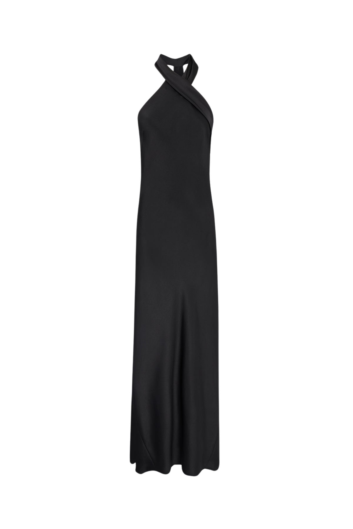 Galvan London Satin Pandora Dress Black31131 nobg
