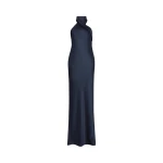 Galvan London Satin Pandora Dress Midnight24124 nobg