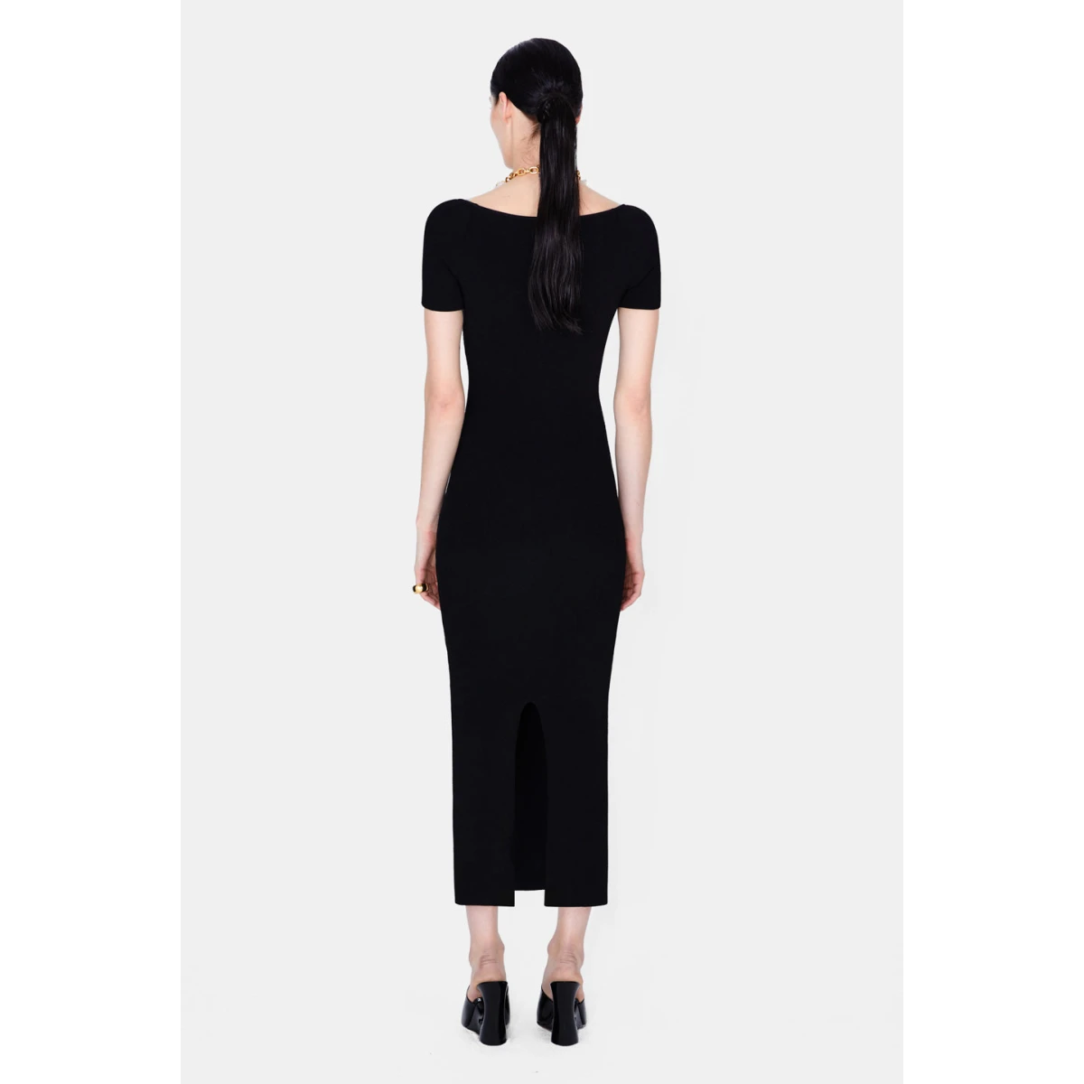 Short Sleeve Gaia Dress - Black