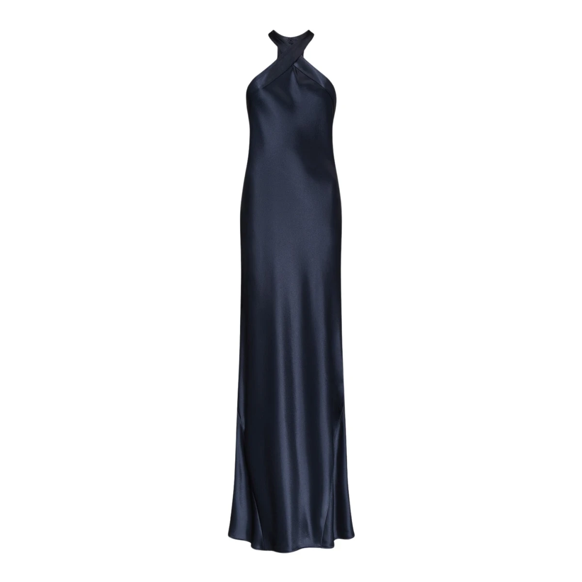 Galvan London Silk Eve Dress Midnight87589 nobg