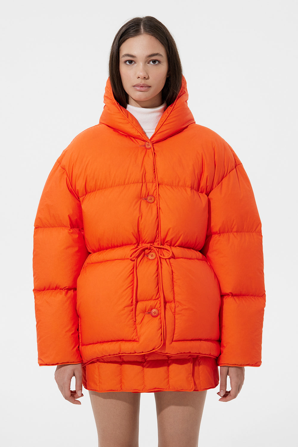 Orange womens ski jacket | Ienki Ienki Designer Collection | Coveti