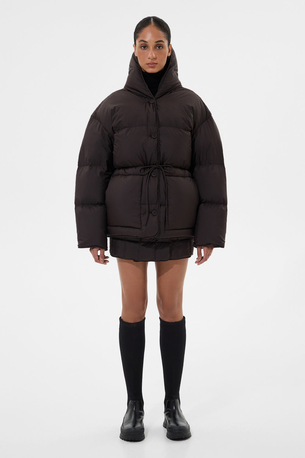 Brown womens ski jacket | Ienki Ienki Designer Collection | Coveti