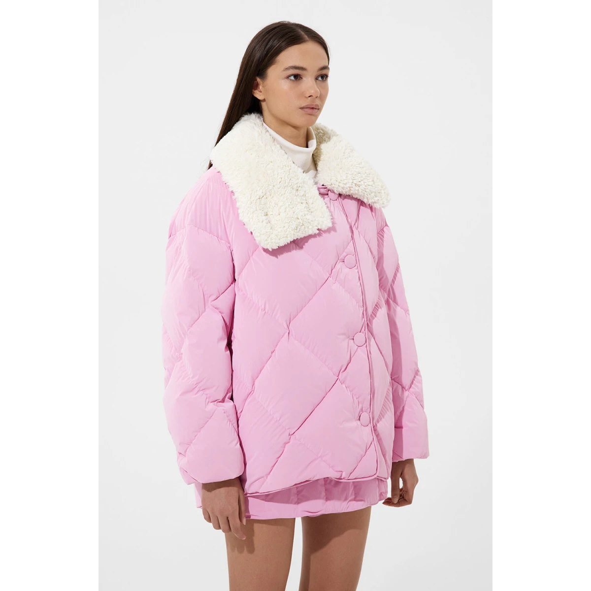 Powder pink hotsell puffer jacket