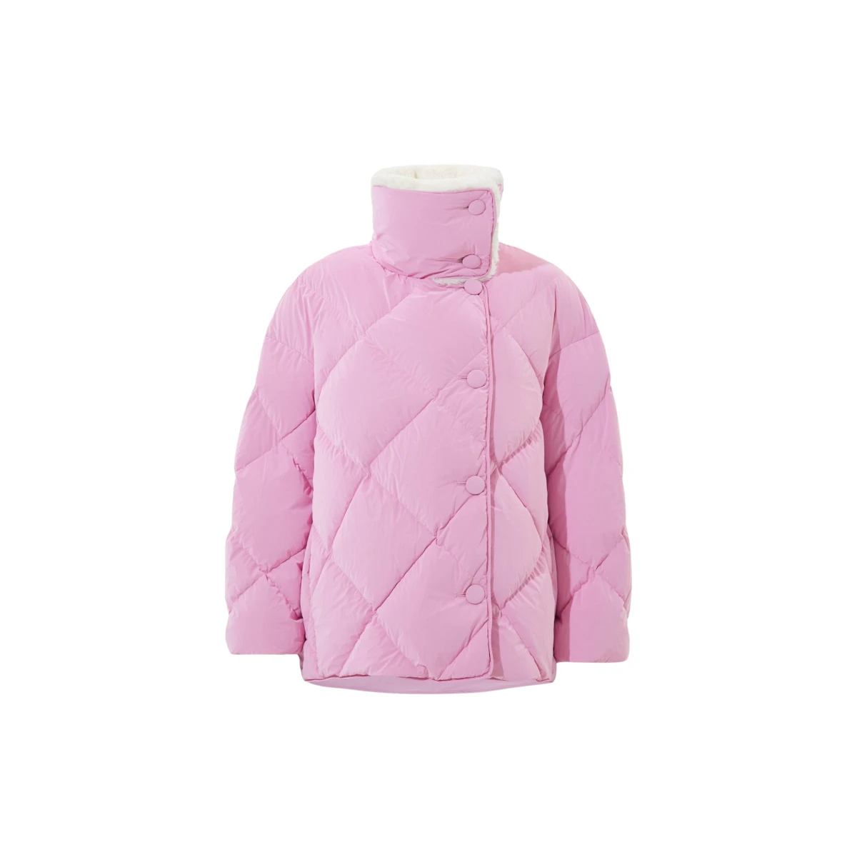 Powder pink shop puffer jacket