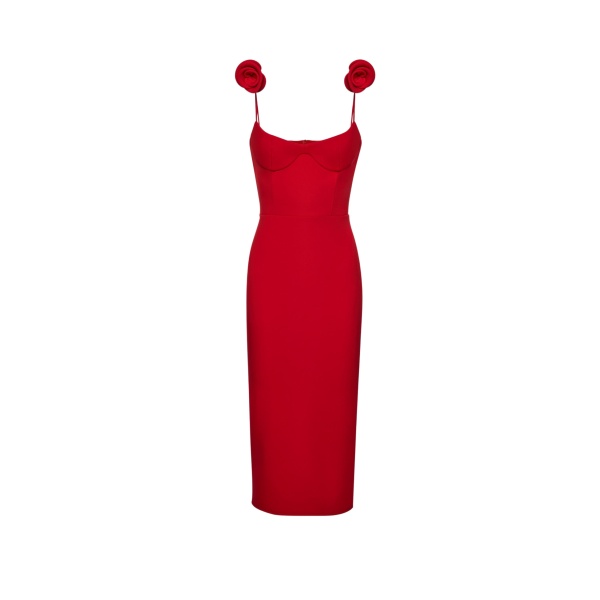 Magda Butrym Bustier midi dress in red scaled61907 nobg