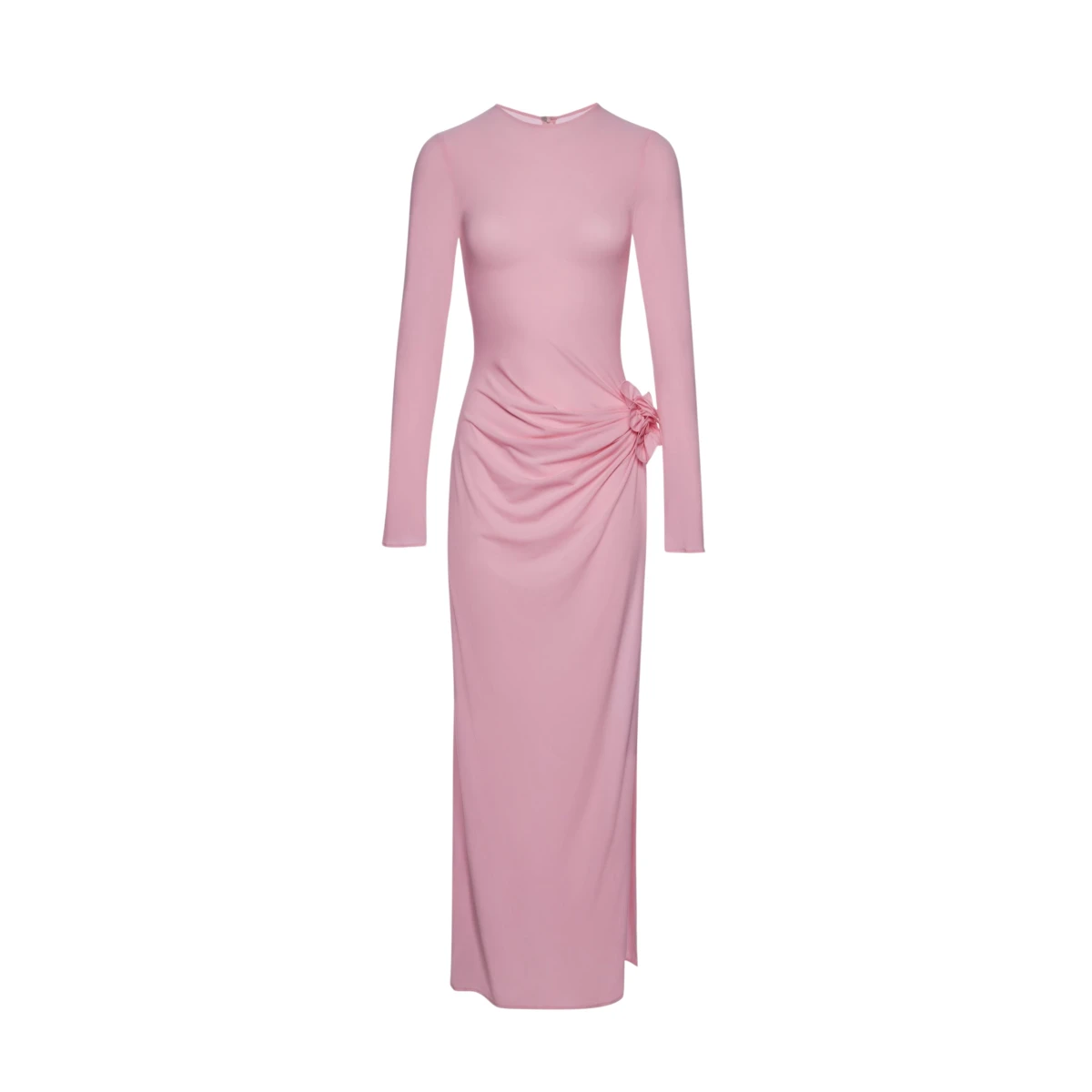 Magda Butrym Gathered long sleeve maxi dress in pink scaled76923 nobg