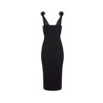 Magda Butrym Muslin straps tube dress in black scaled25200 nobg