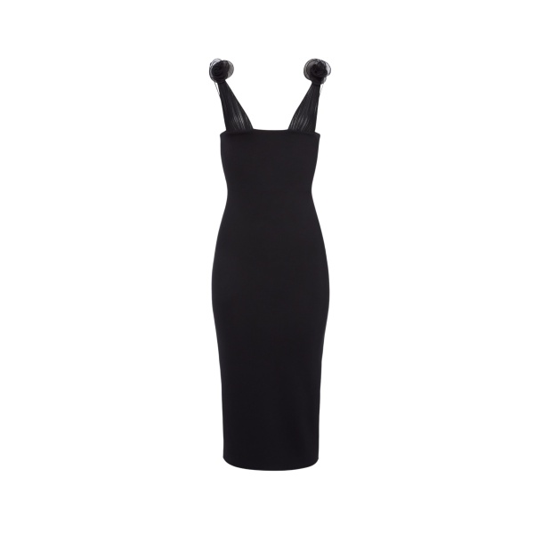 Magda Butrym Muslin straps tube dress in black scaled25200 nobg