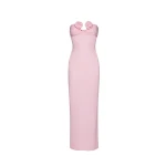 Magda Butrym Strapless flower applique maxi dress in pink scaled60546 nobg