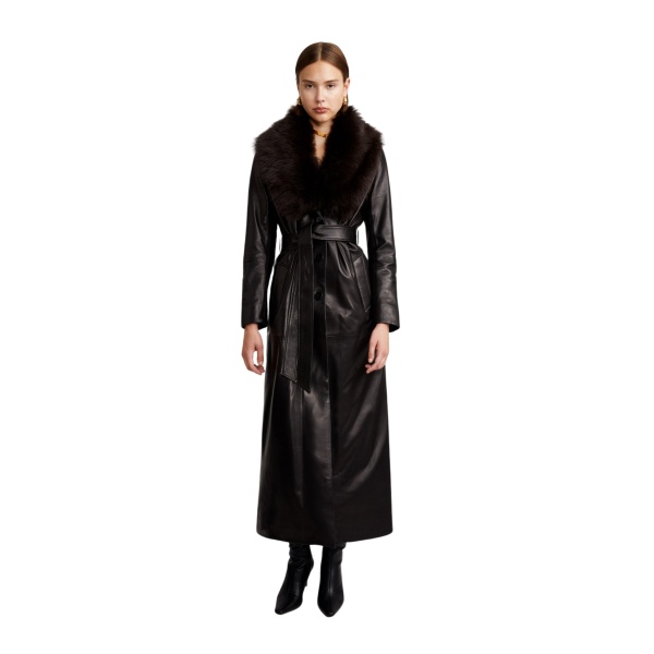 Nour Hammour Glamorous Leather Trench 1 scaled61144 nobg