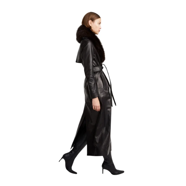 Nour Hammour Glamorous Leather Trench 2 scaled33117 nobg