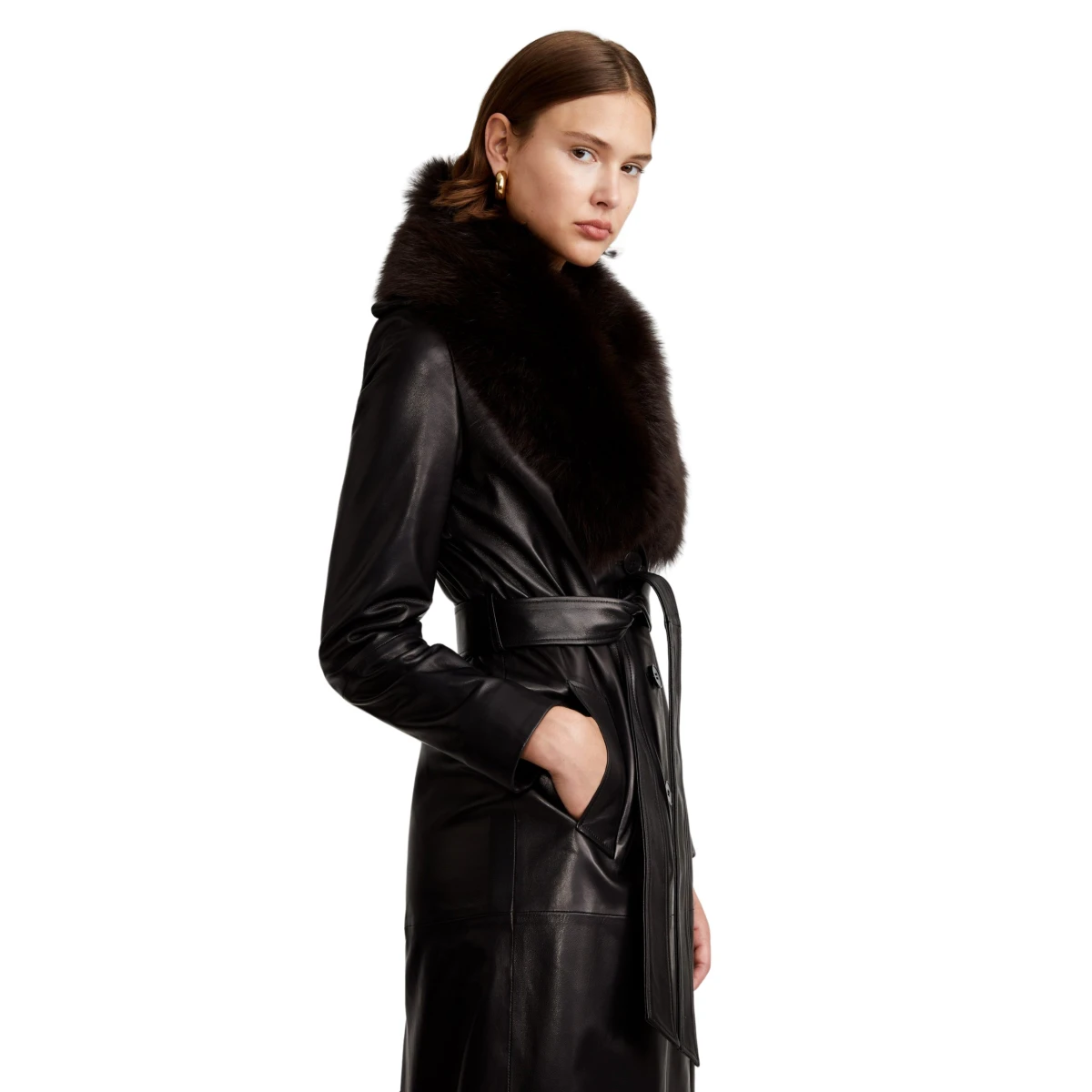 Nour Hammour Glamorous Leather Trench 4 scaled41687 nobg