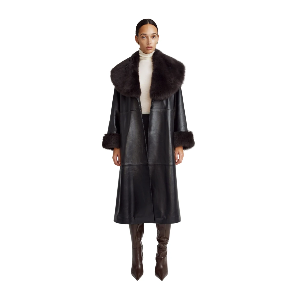 Nour Hammour Luxurious Leather Trench Coat 3 1 scaled98767 nobg