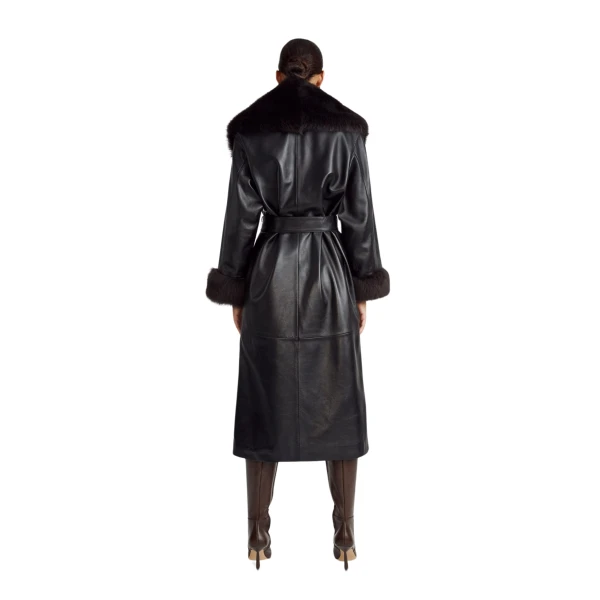 Nour Hammour Luxurious Leather Trench Coat 6 1 scaled37454 nobg