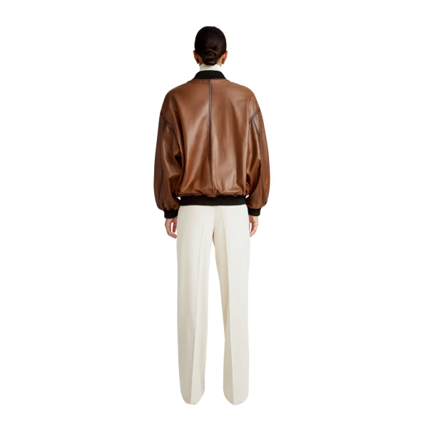 Nour Hammour Relaxed Leather Bomber Jacket 4 scaled57660 nobg