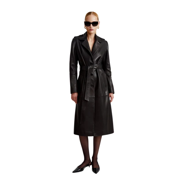 Nour Hammour Sophisticated Leather Trench Coat 6 scaled26382 nobg