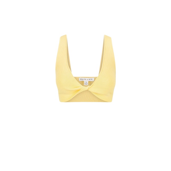 Shona Joy Basic Twist Front Bralette Lemon23353 nobg