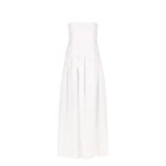 Shona Joy Blanc Linen Strapless Panelled Maxi Dress86160 nobg