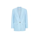 Shona Joy Irena Collarless Oversized Blazer Cool Blue58061 nobg