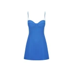 Shona Joy Irena Strapless Corded Bustier Mini Dress Cobalt16374 nobg