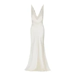 Shona Joy La Lune Cumulus Silk Plunged Lace Maxi Dress Ivory60595 nobg