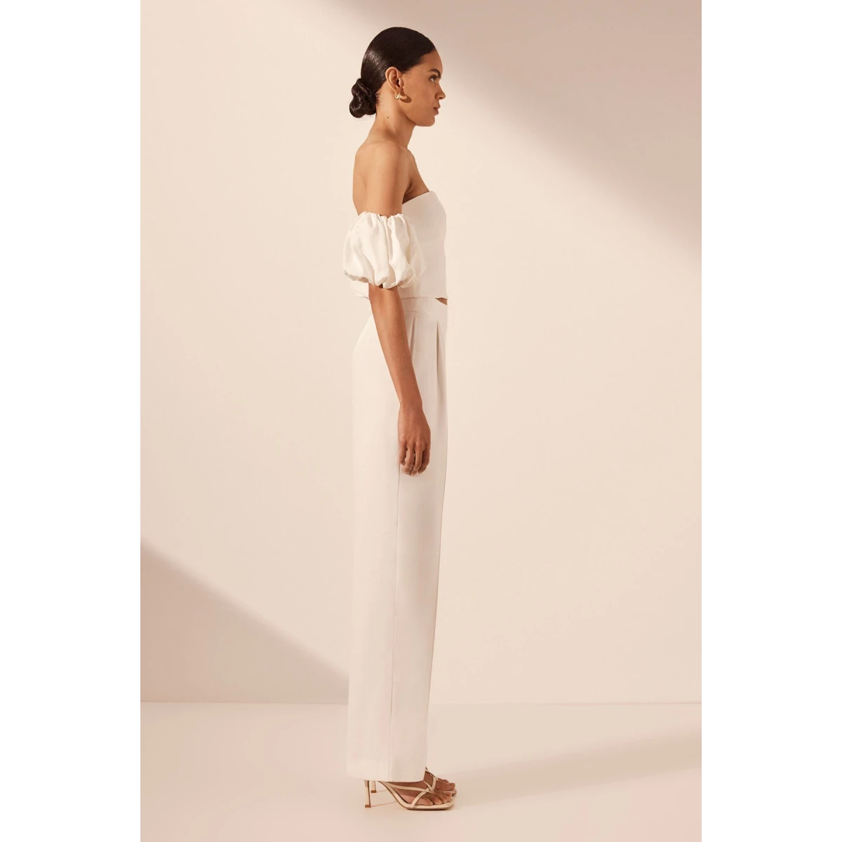 Shona Joy La Lune Otto Mid Rise Straight Pant - Ivory