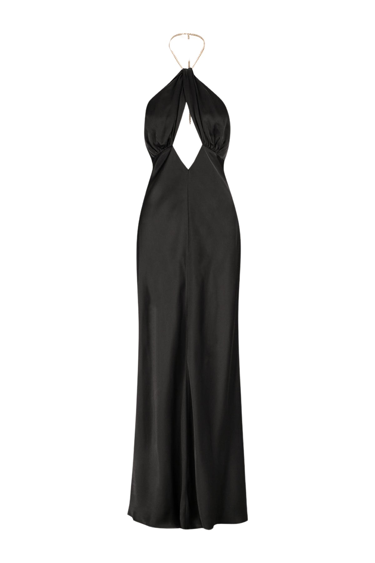 Shona Joy Lydie Chain Halter Maxi Dress Black39909 nobg