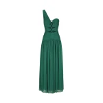 Shona Joy Margot One Shoulder Lace Up Maxi Dress Evergreen61264 nobg