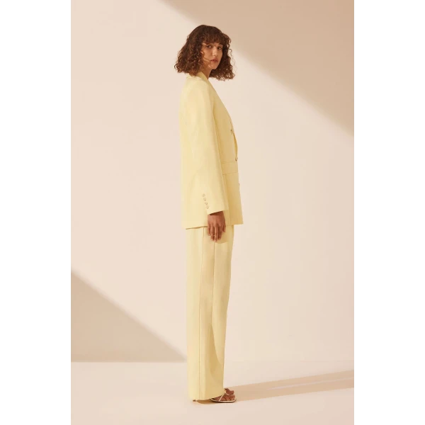 Shona Joy Sara Peak Lapel Blazer - Lemon