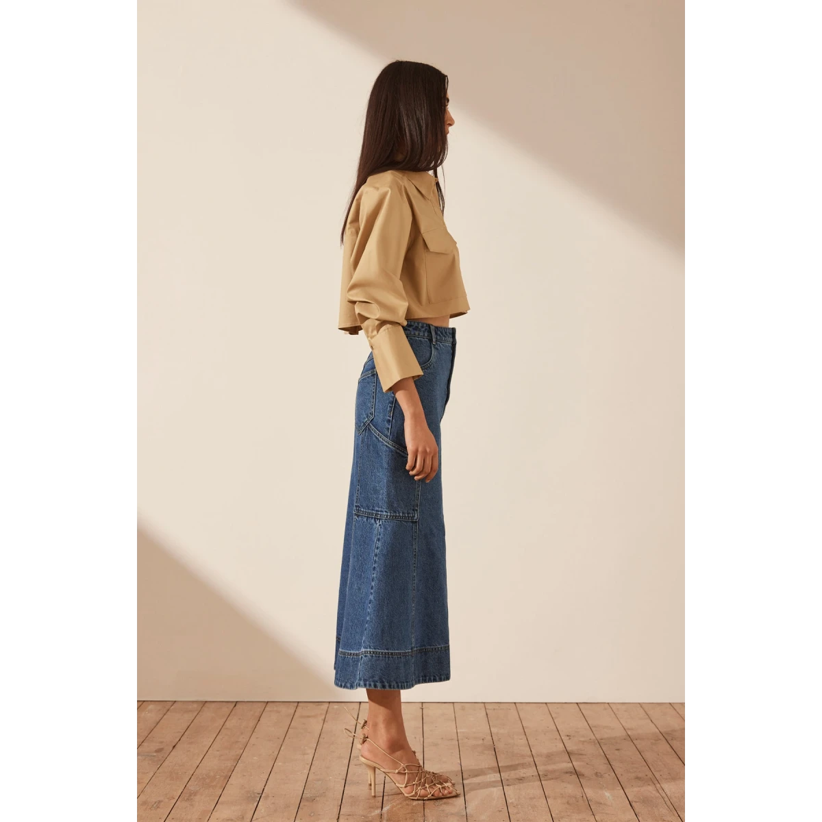 Shona Joy Tovere Flared Panelled Midi Skirt