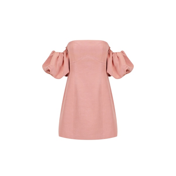 Shona Joy Vento Puff Sleeve Contour Mini Dress Rose Dawn93783 nobg