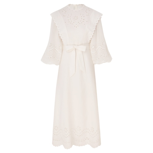 Zimmermann Junie Embroidered Midi Dress