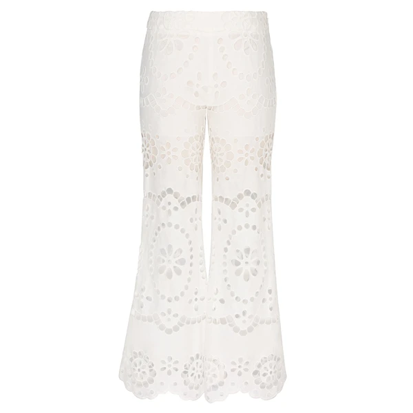 Zimmermann Lexi Embroidered Flare Pant