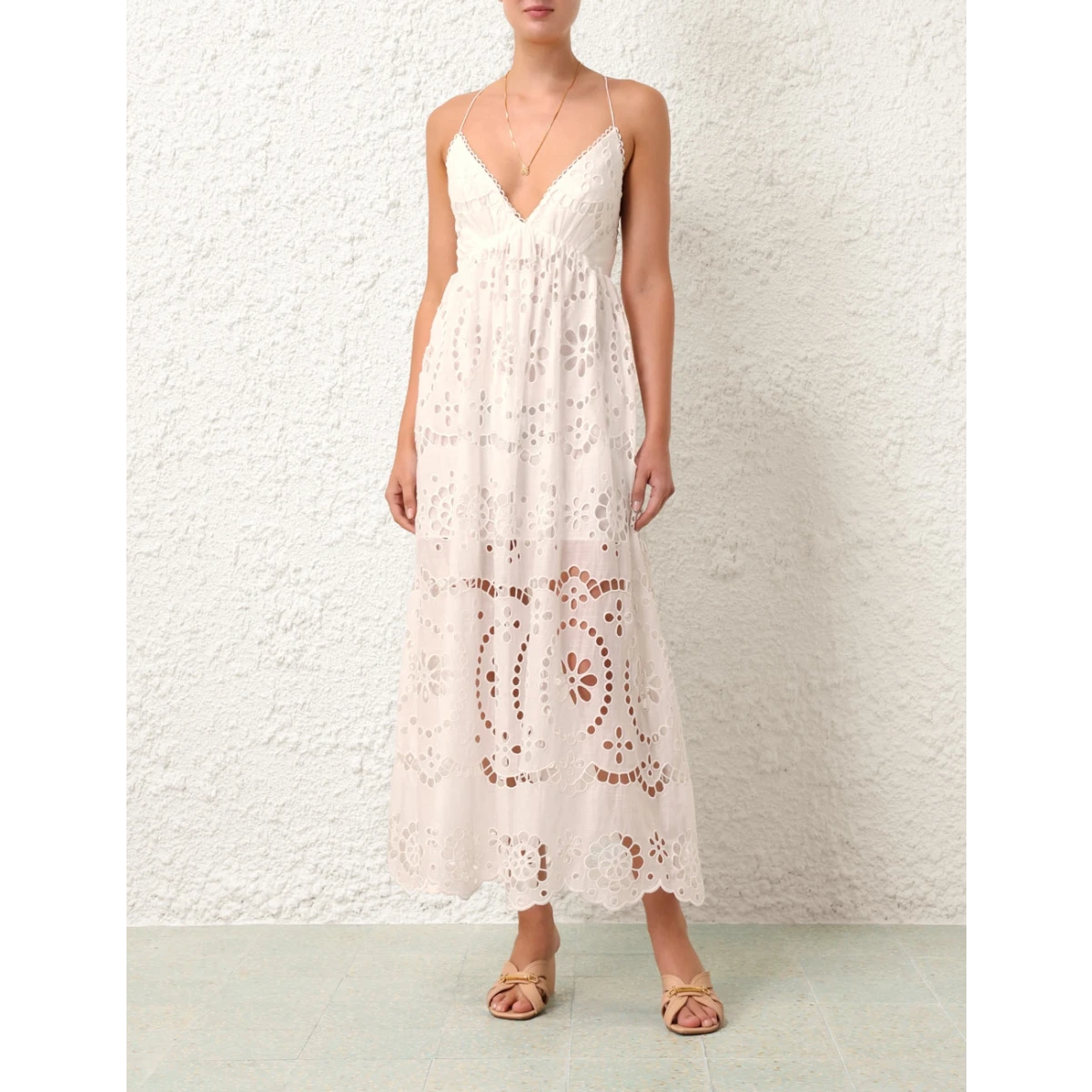 Zimmermann Lexi Embroidered Slip Dress