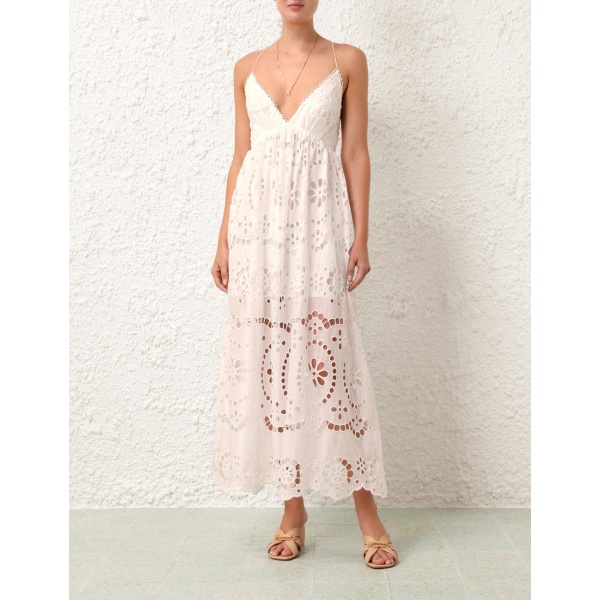 Zimmermann Lexi Embroidered Slip Dress