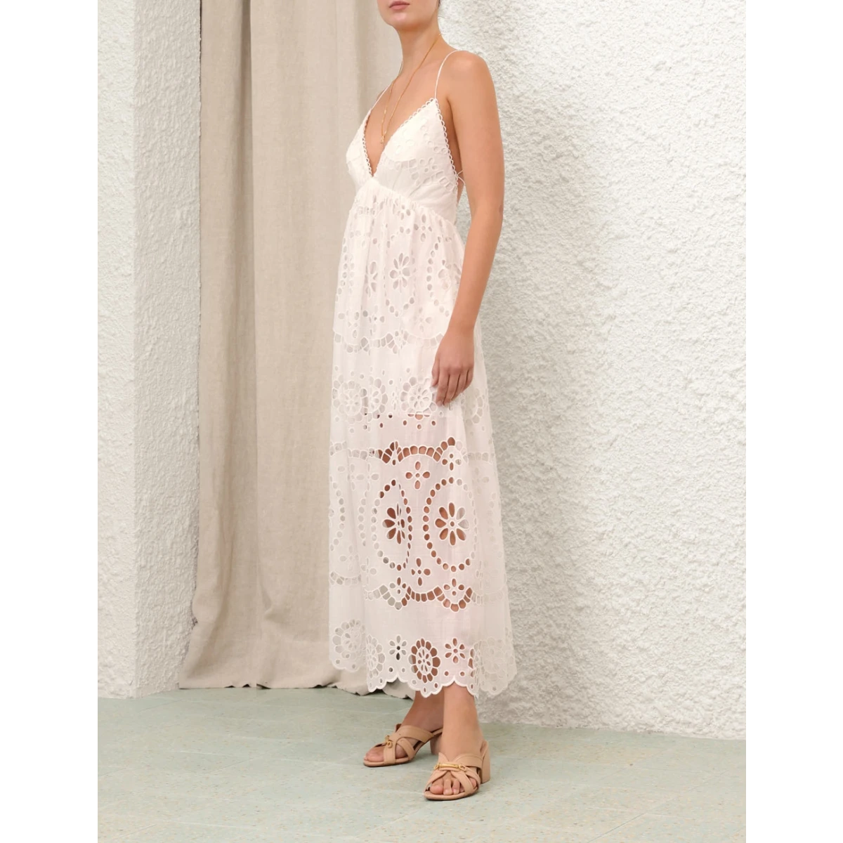 Zimmermann Lexi Embroidered Slip Dress