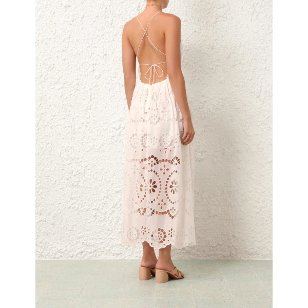 Zimmermann Lexi Embroidered Slip Dress