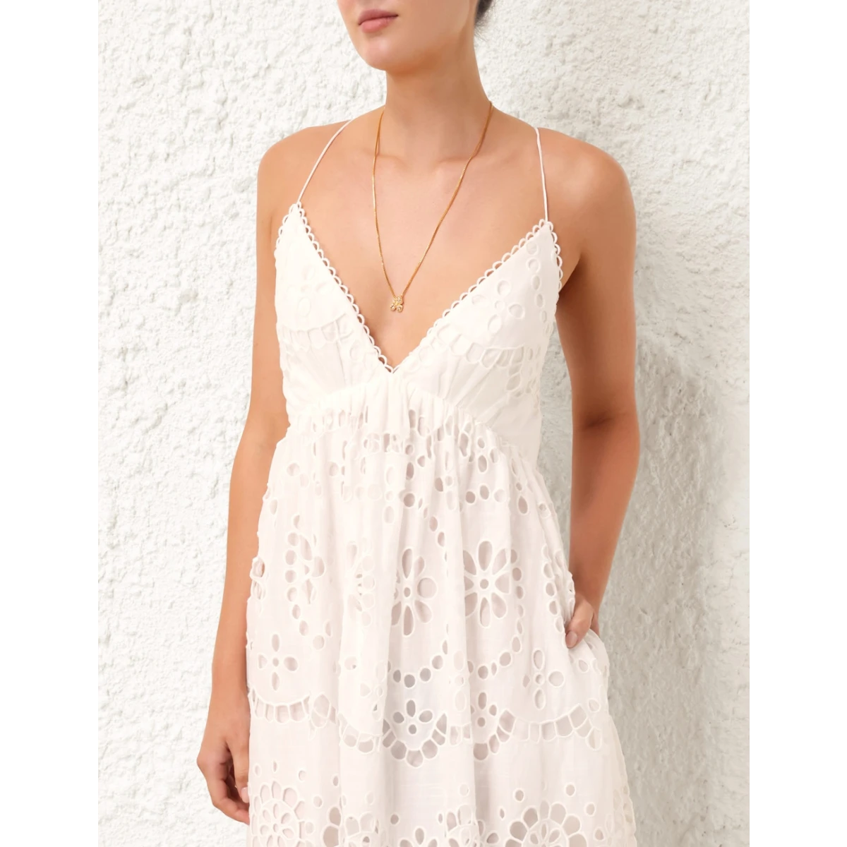 Zimmermann Lexi Embroidered Slip Dress