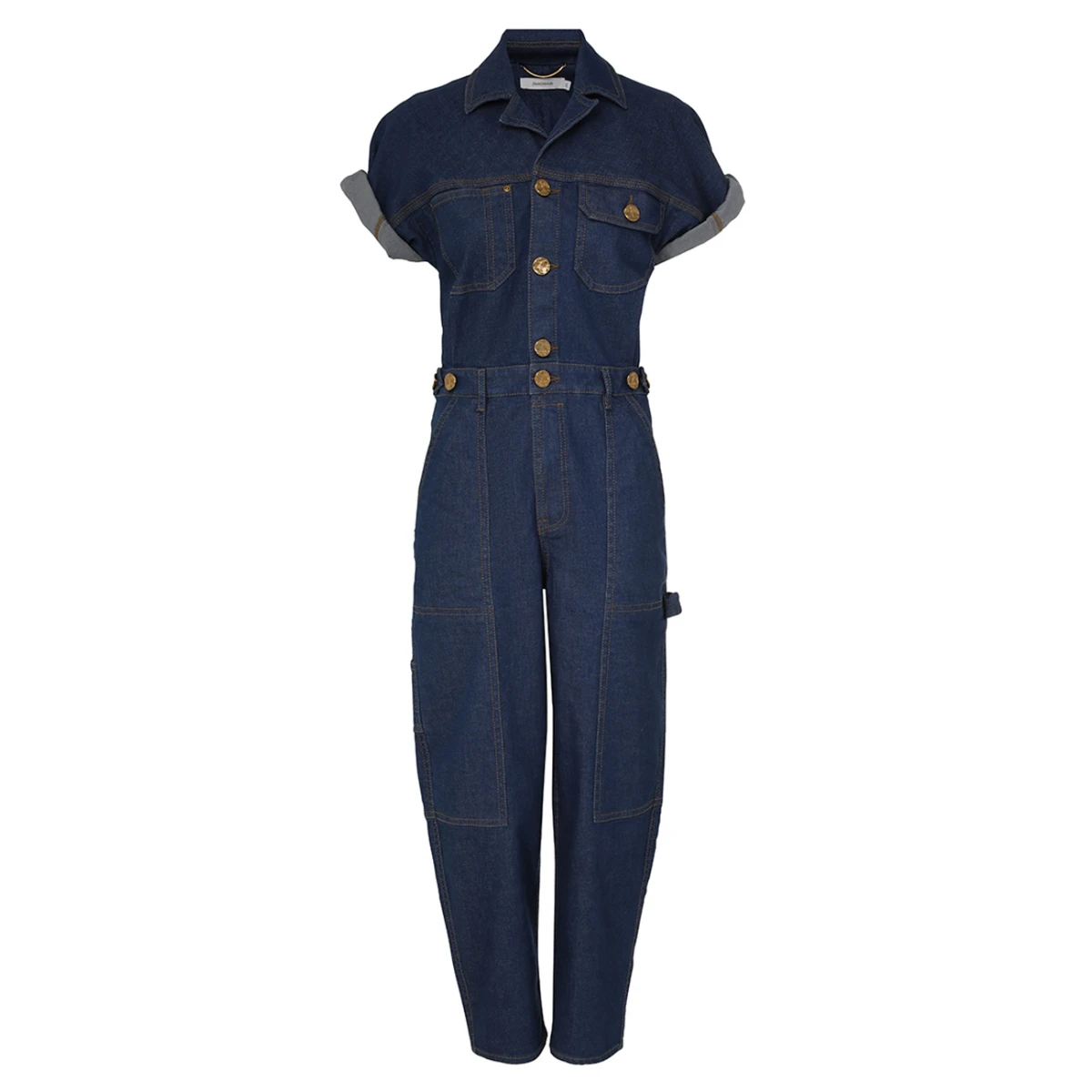 Zimmermann Matchmaker Denim Boiler Suit Jumpsuit