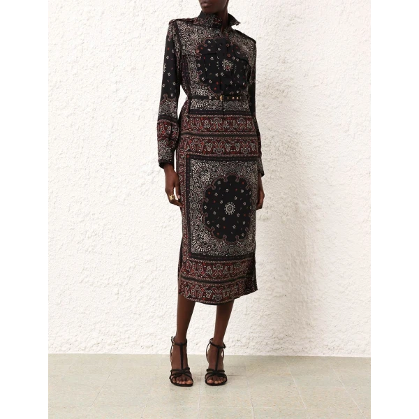 Zimmermann black 2025 long sleeve dress