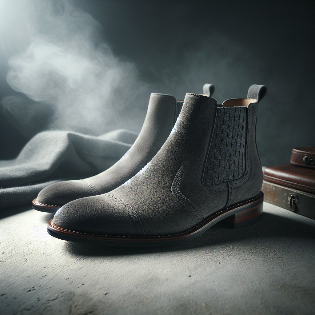 grey suede chelsea boot mens style
