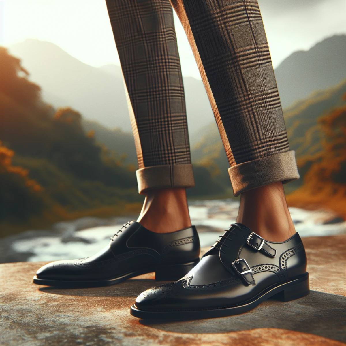 what to wear with black monk strap shoes
