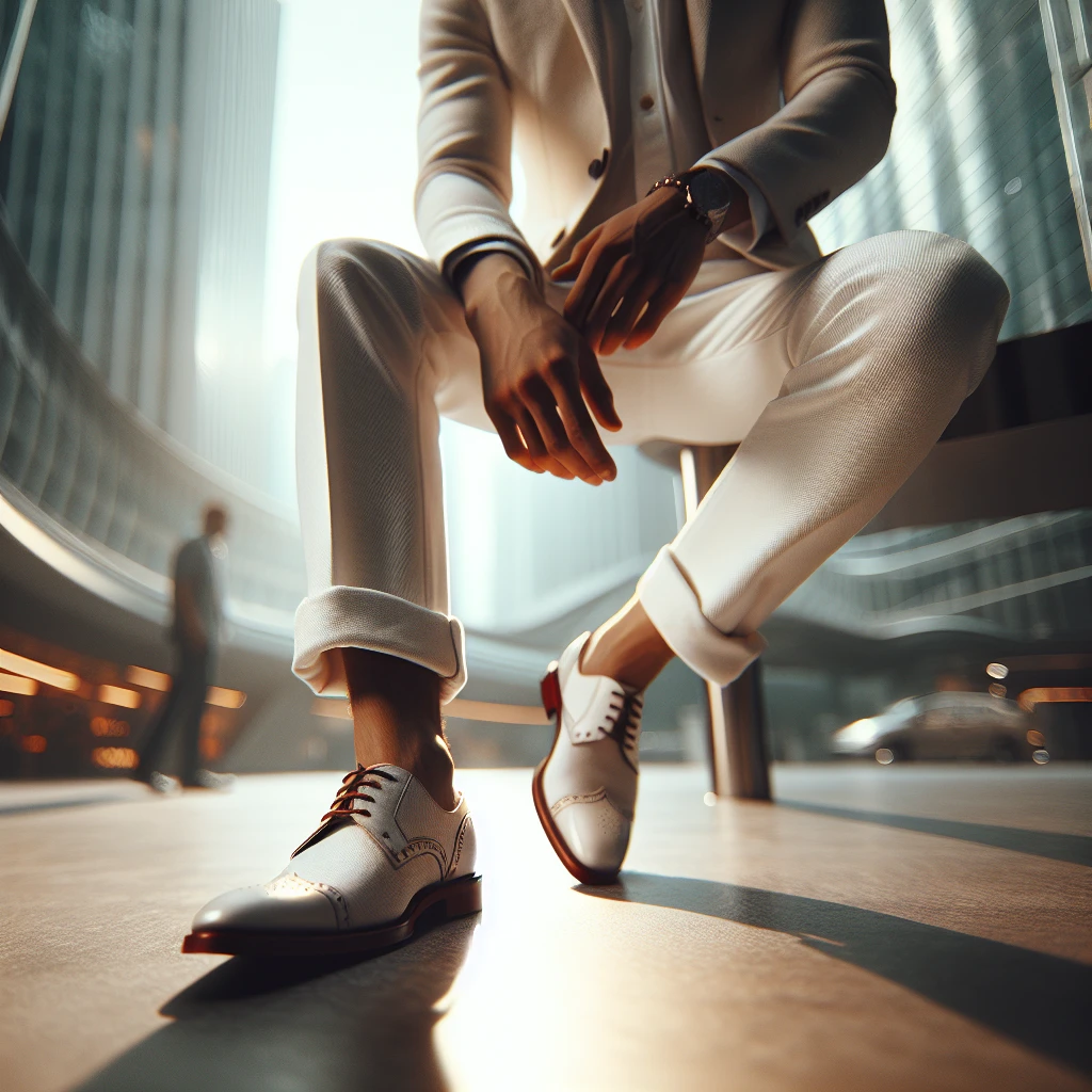 what shoes to wear with white pants men 