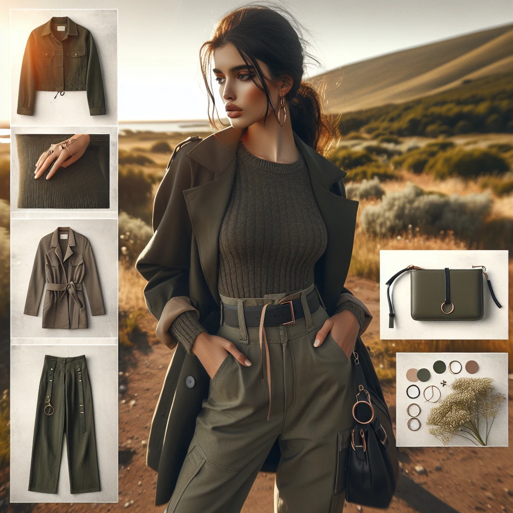 what to wear with olive green pants female