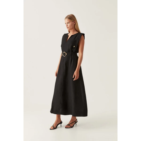 Lyric Belted Midi Dress