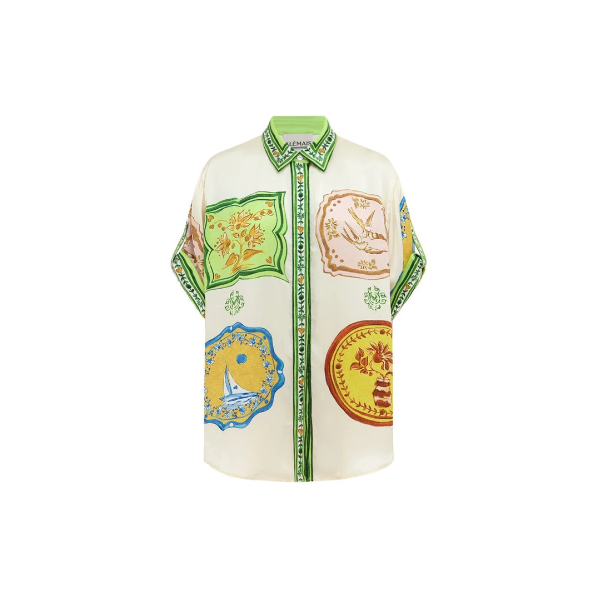 Alemais Porcelain Silk Shirt