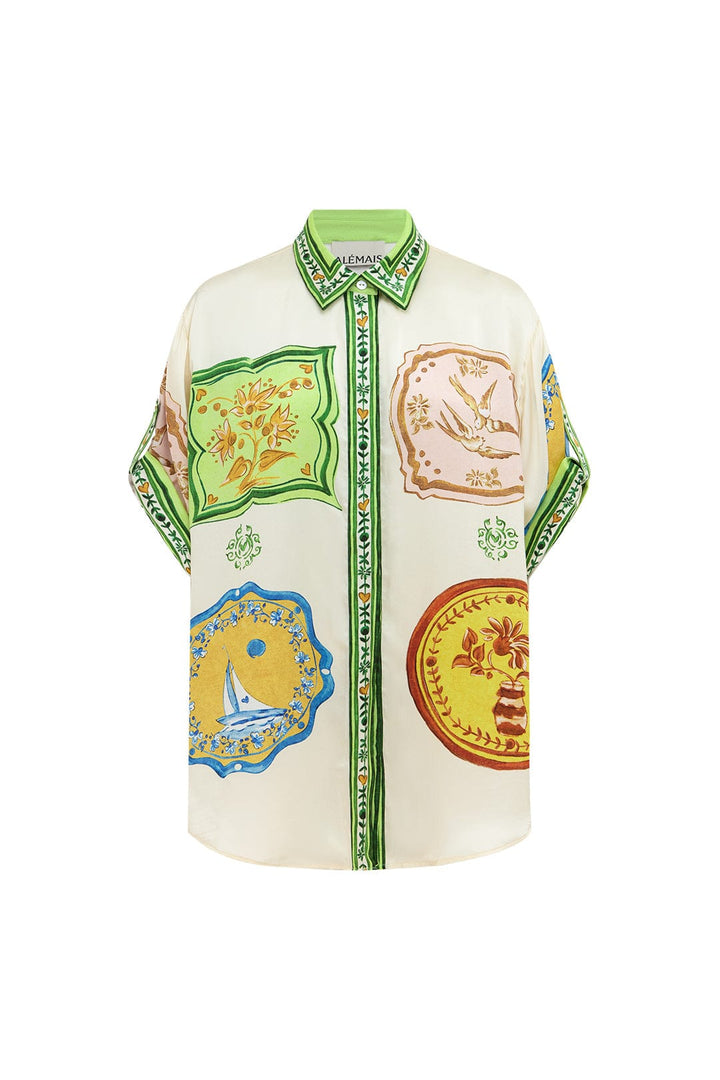 Alemais Porcelain Silk Shirt