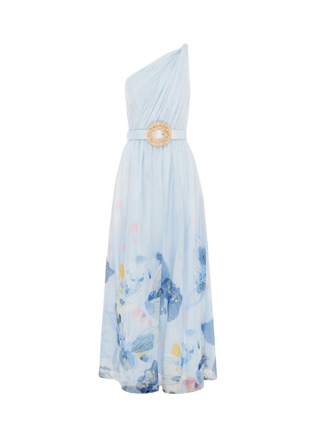 Leo Lin Adriana One Shoulder Maxi Dress Tranquility Print28661 nobg