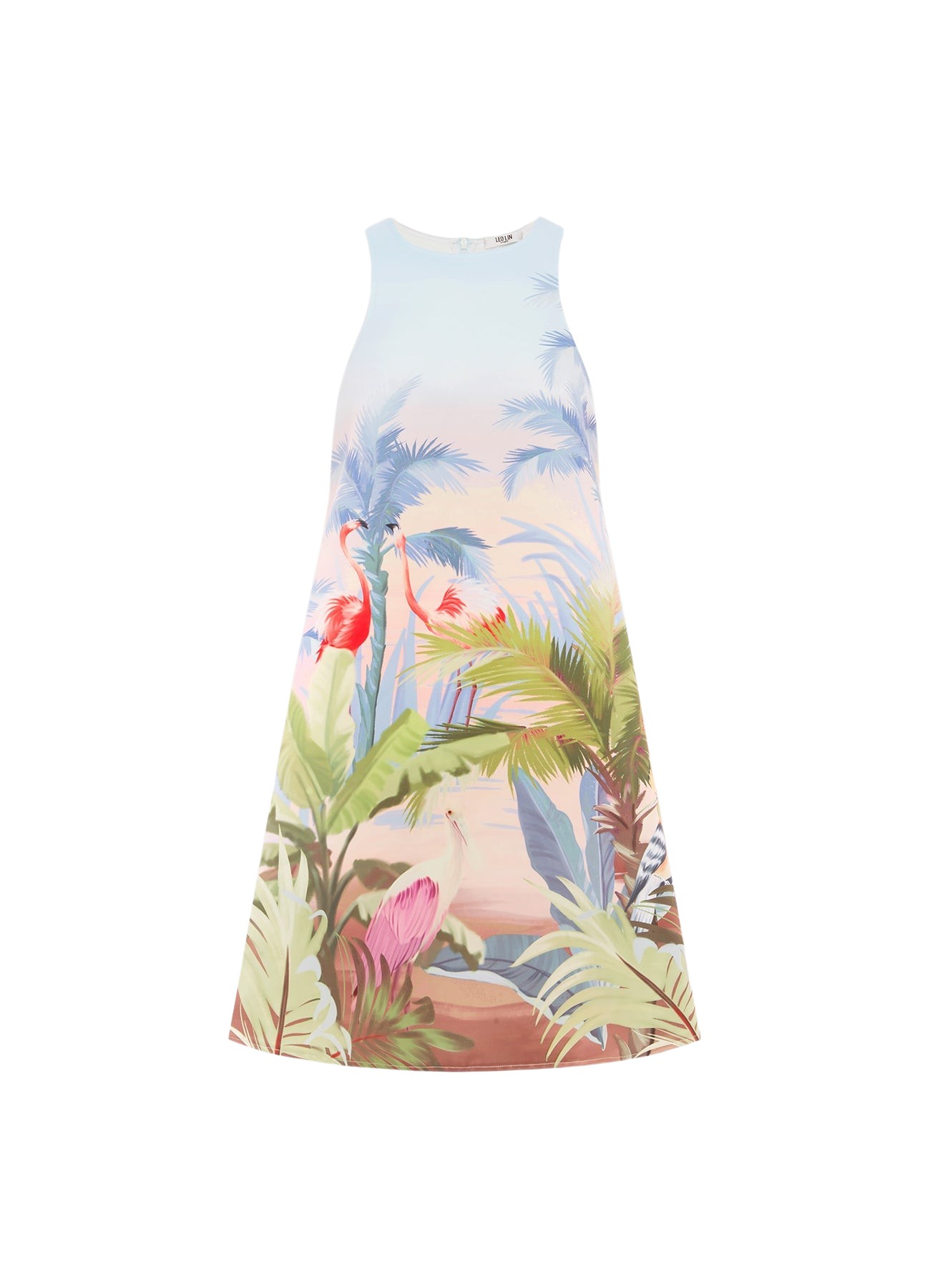 Leo Lin Carla Racer Mini Dress Dreamscape Print95861 nobg