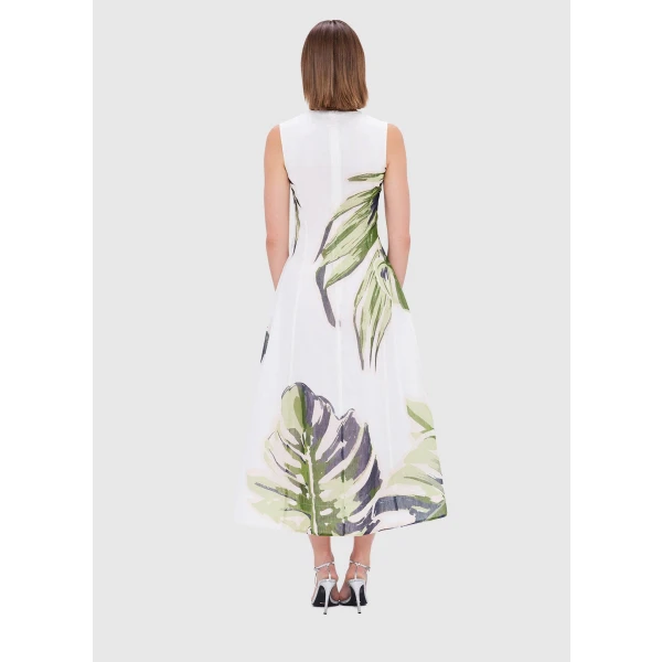 Cleo Sleeveless Midi Dress - Botanica Print